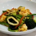 Teriyaki Squid and Prawns